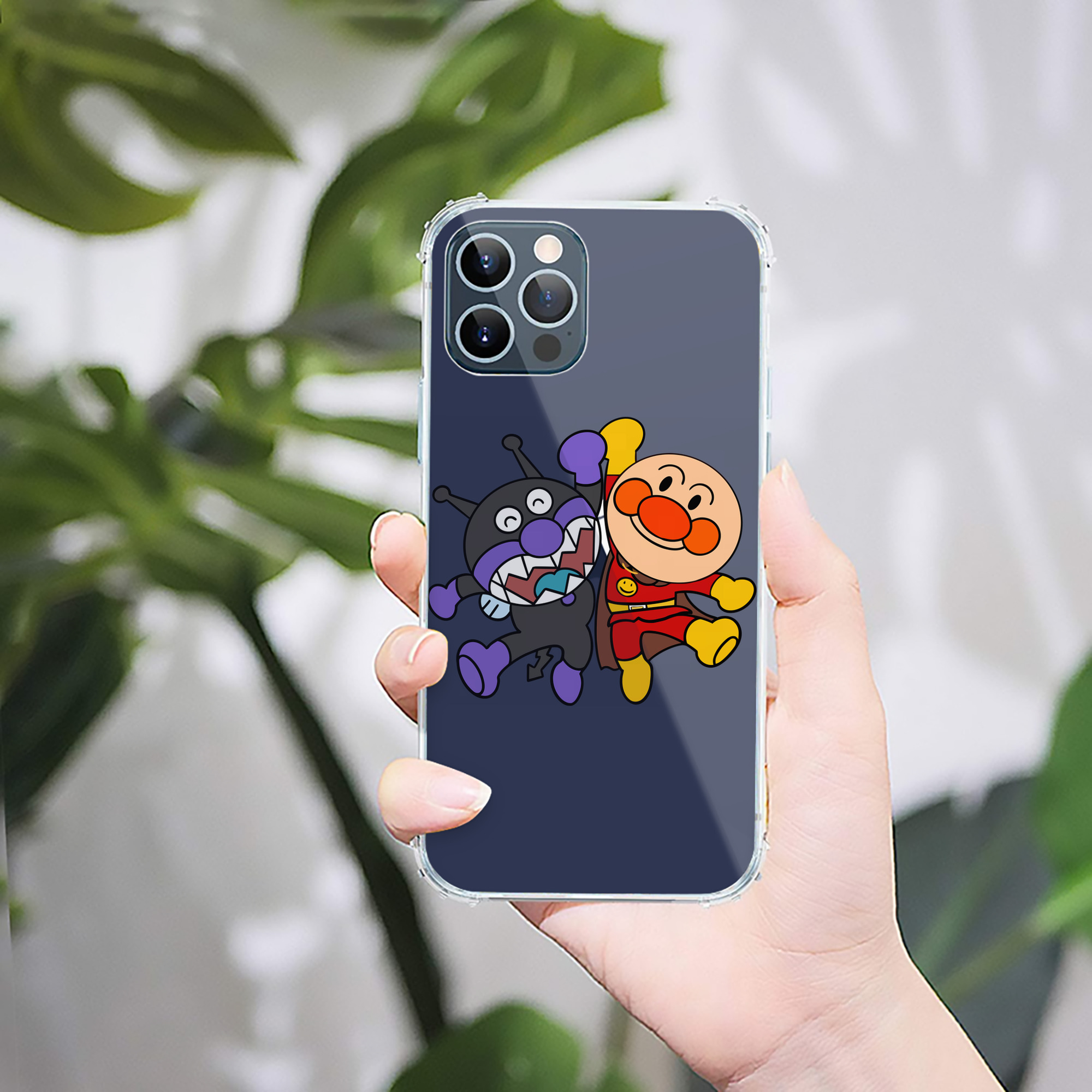 （画像用） アンパンマン Anpanman 【iPhone 12シリーズ対応】透明スマホケース（クリアソフトケース）